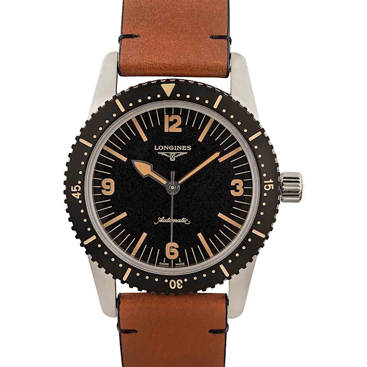 Longines Heritage Skin Diver Black Arabic Dial