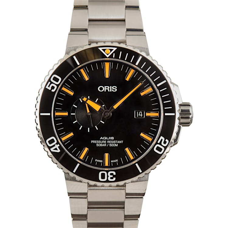 Oris Aquis Small Second, Date Black Dial