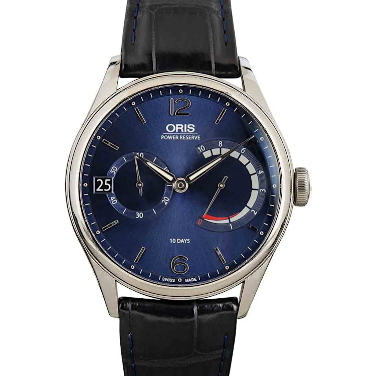 Oris Artelier Calibre 111 Blue Dial & Leather Strap