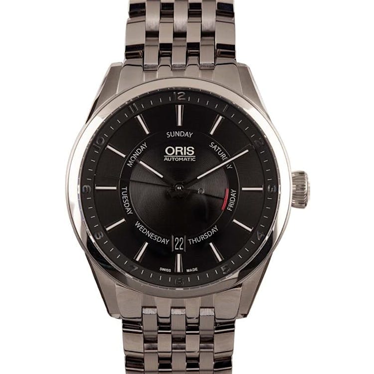 Oris Artix Pointer Day, Date Stainless Steel Black Dial