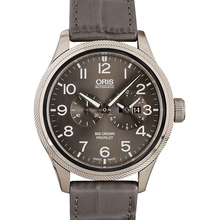 Oris Big Crown ProPilot WorldTimer Grey Dial & Leather Strap