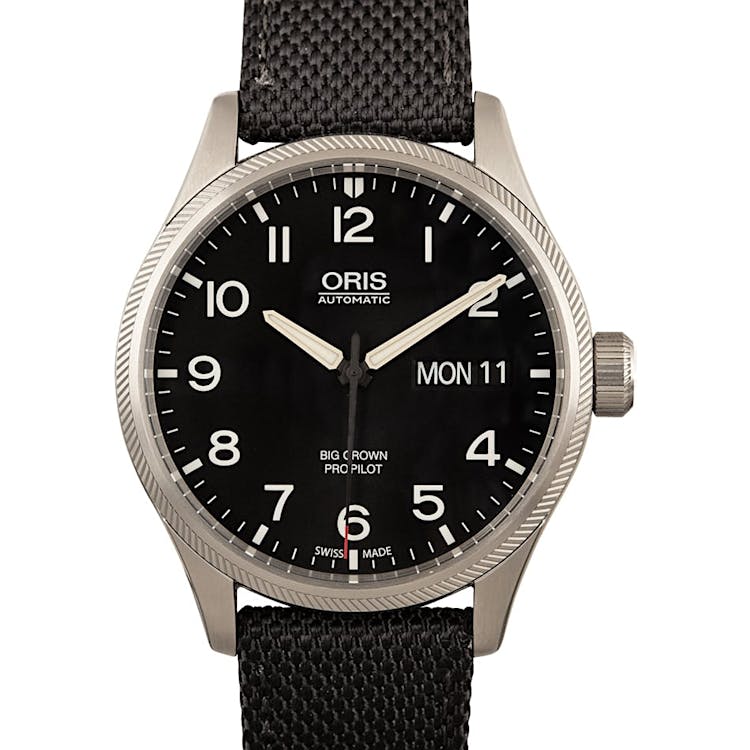 Oris Big Crown ProPilot Big Day Date Black Textile Strap