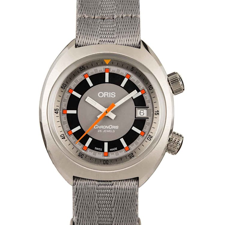 Oris Chronoris Date Grey Textile Strap