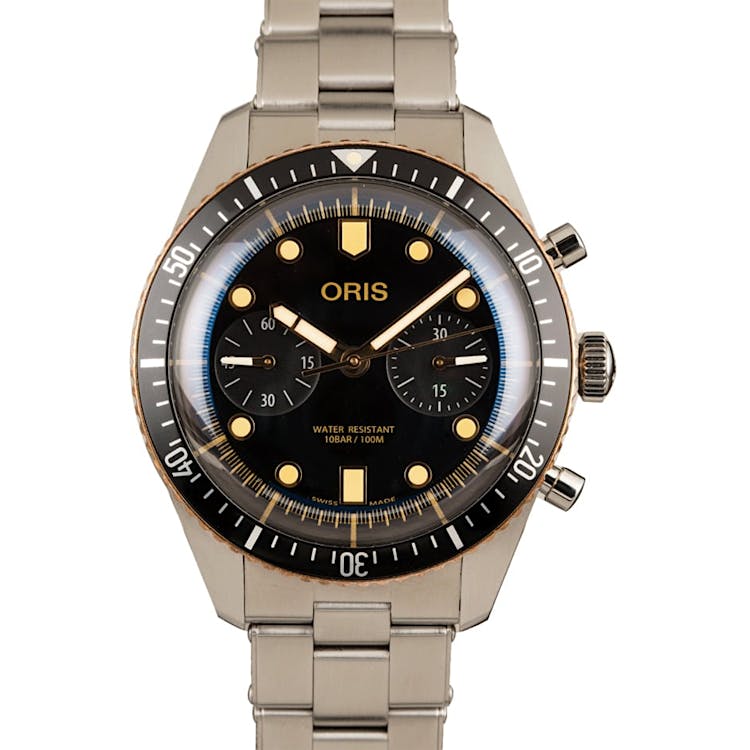 Oris Divers Sixty-Five Chronograph Steel & Bronze