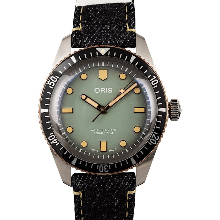 Oris x Momotaro Divers Denim Strap