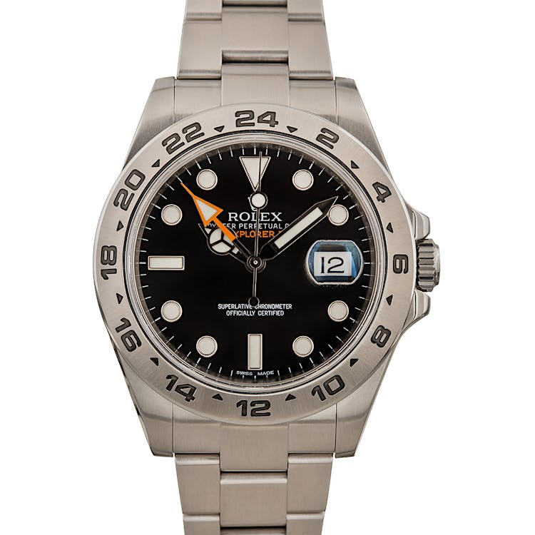 Pre-Owned Rolex Explorer II 216570 Black Dial