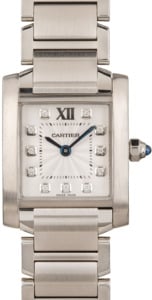 Ladies Cartier Tank Francaise Diamond Dial