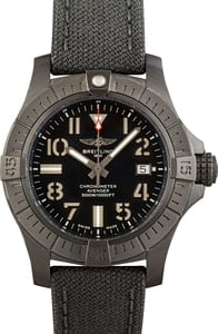 Breitling Avenger 45.5MM Titanium, Black Hybrid Strap Arabic Dial, Timing Bezel (2020)