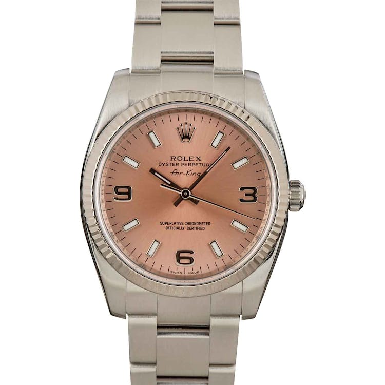 Rolex Air-King Steel 114234 Salmon Dial