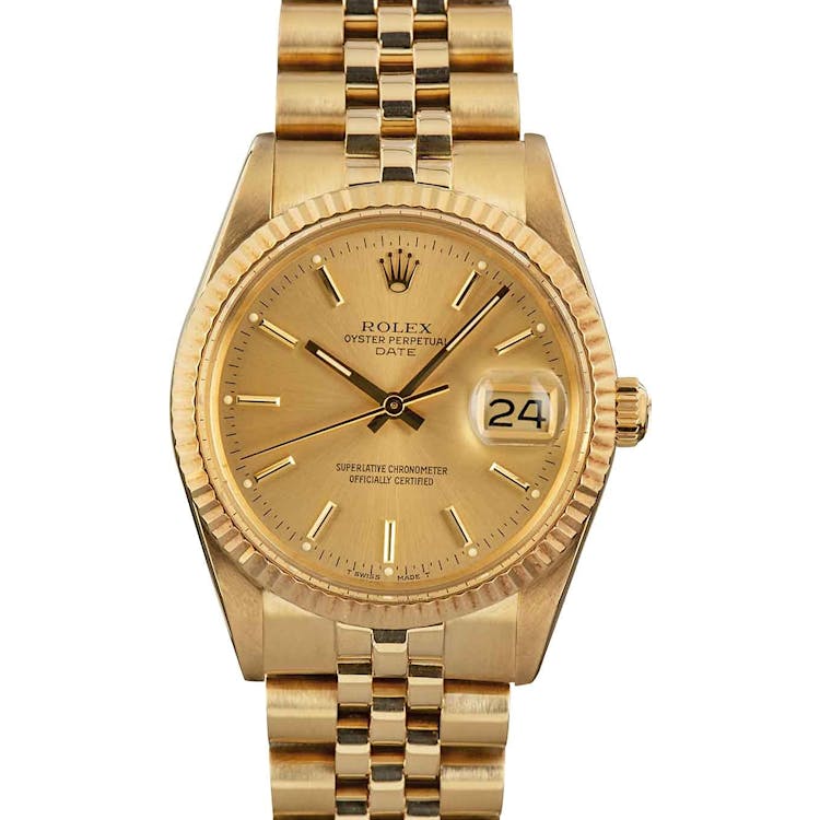 Rolex Date 15037 Yellow Gold Jubilee