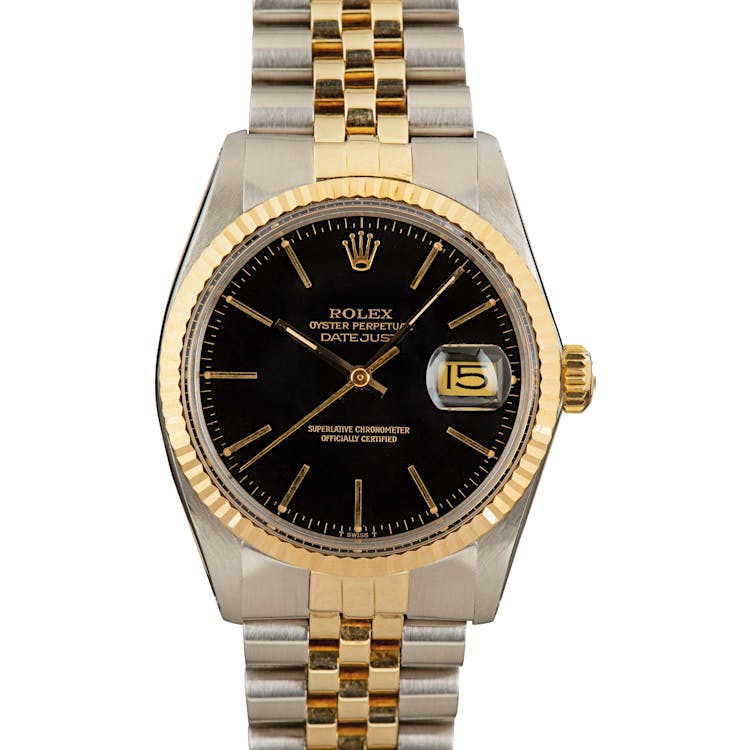 Rolex Datejust Two-Tone 16013 Black Dial