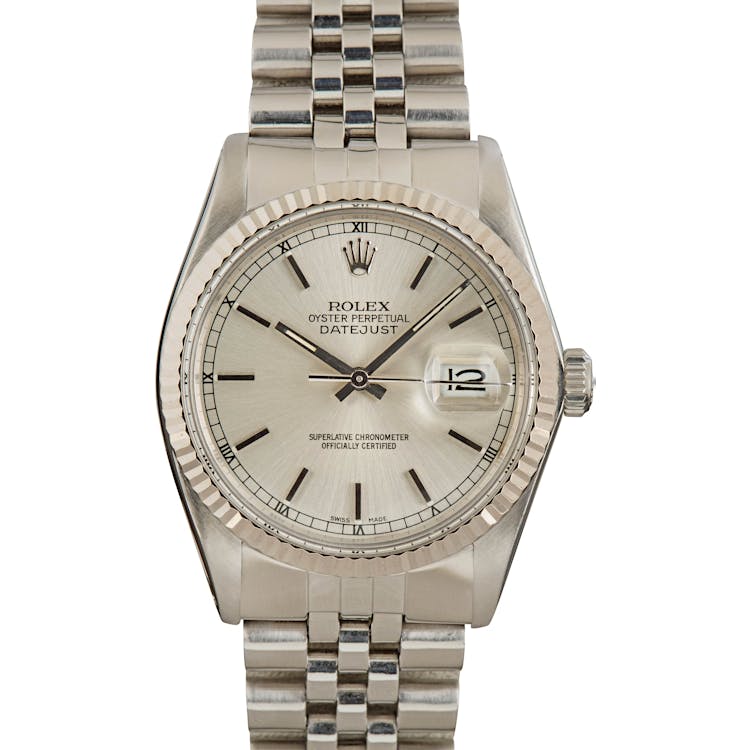 Pre Owned Rolex Datejust 16014 Silver Index