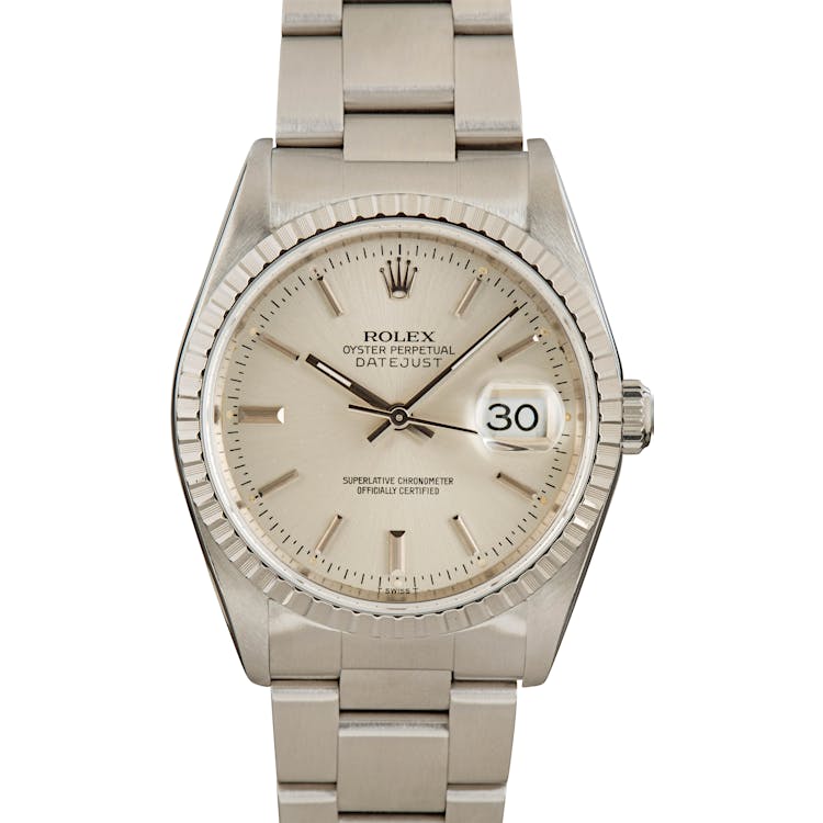 Rolex Datejust 16220 Silver Dial