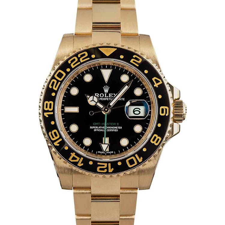 Rolex GMT-Master II Ref 116718 18k Yellow Gold