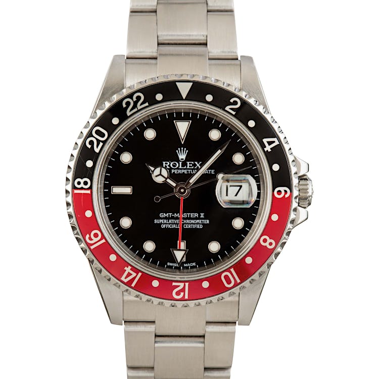 Used Rolex GMT-Master II Ref 16710 Red & Black Coke