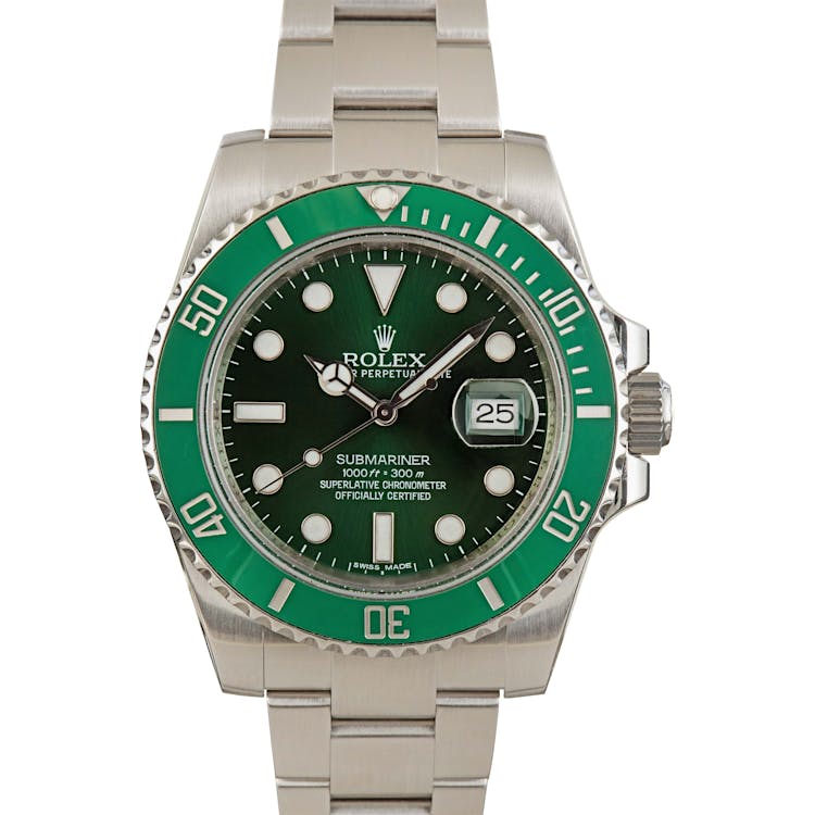 Pre-Owned Rolex Submariner 116610LV Stainless Steel Hulk