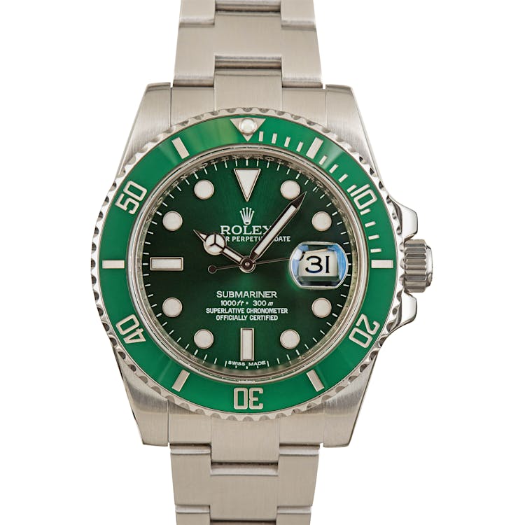 Pre-Owned Rolex Submariner 116610LV Green Hulk