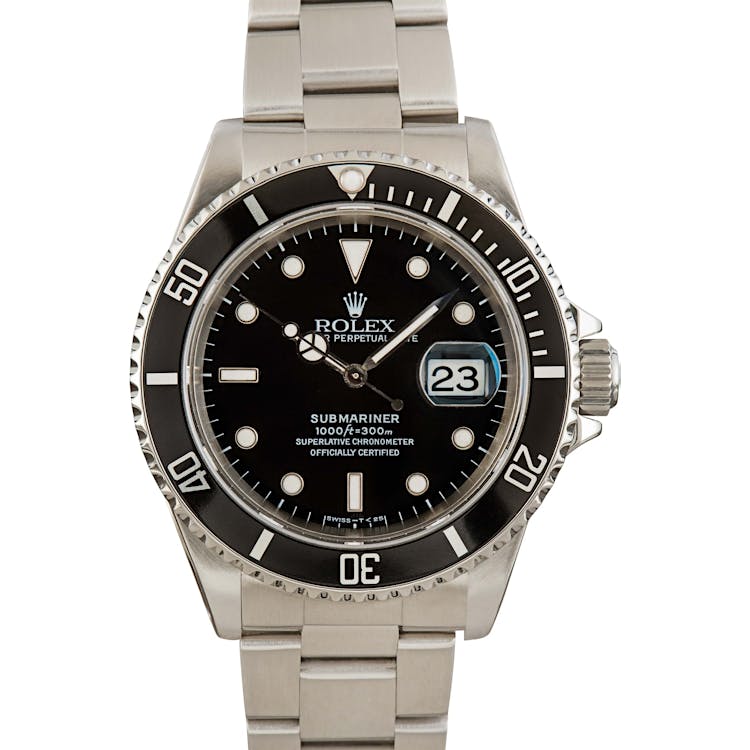 Pre-Owned Rolex Submariner 16610 Black Dial