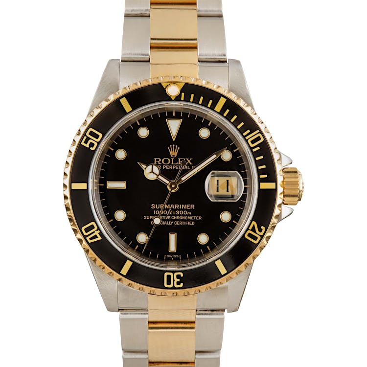 Rolex Submariner 16613 Black and Gold